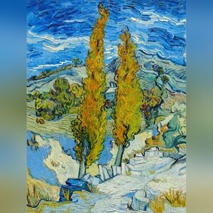 The Poplars at Saint-Rémy (1889) by Vincent Van Gogh. Art Print